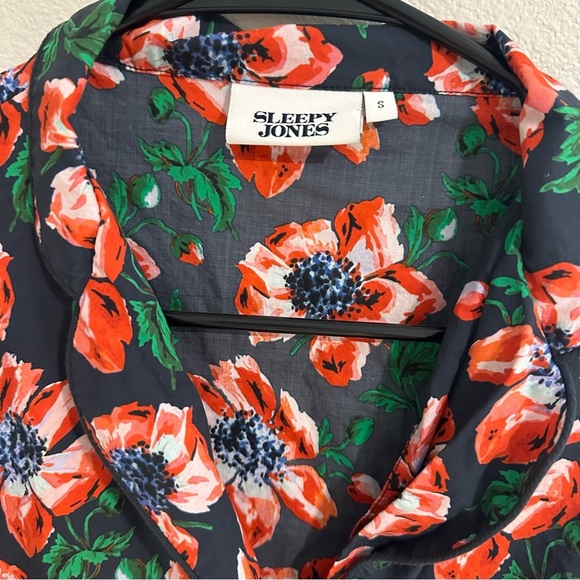 Sleepy jones marina pajama set 100% cotton top and bottom - Picture 10 of 13